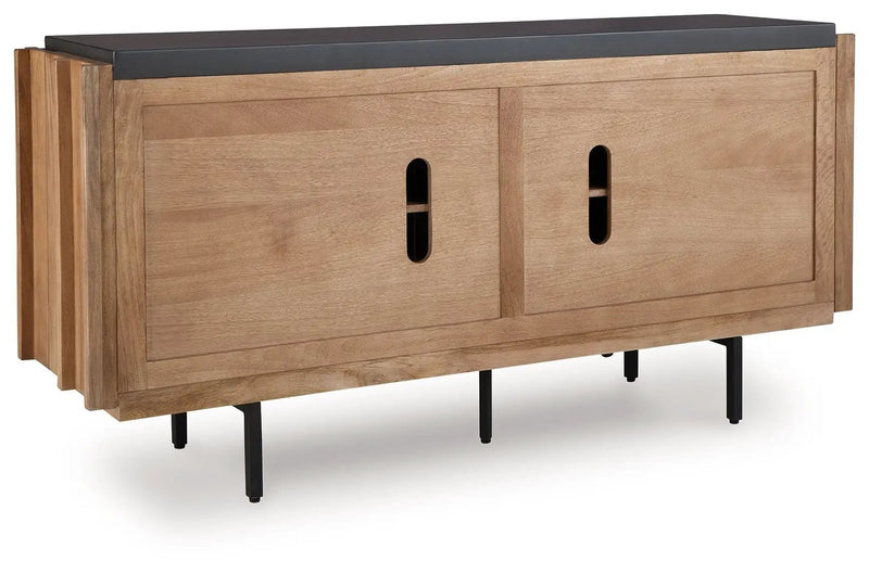 Quintavious - Accent Cabinet - Brown / Charcoal by Unique Piece Furniture