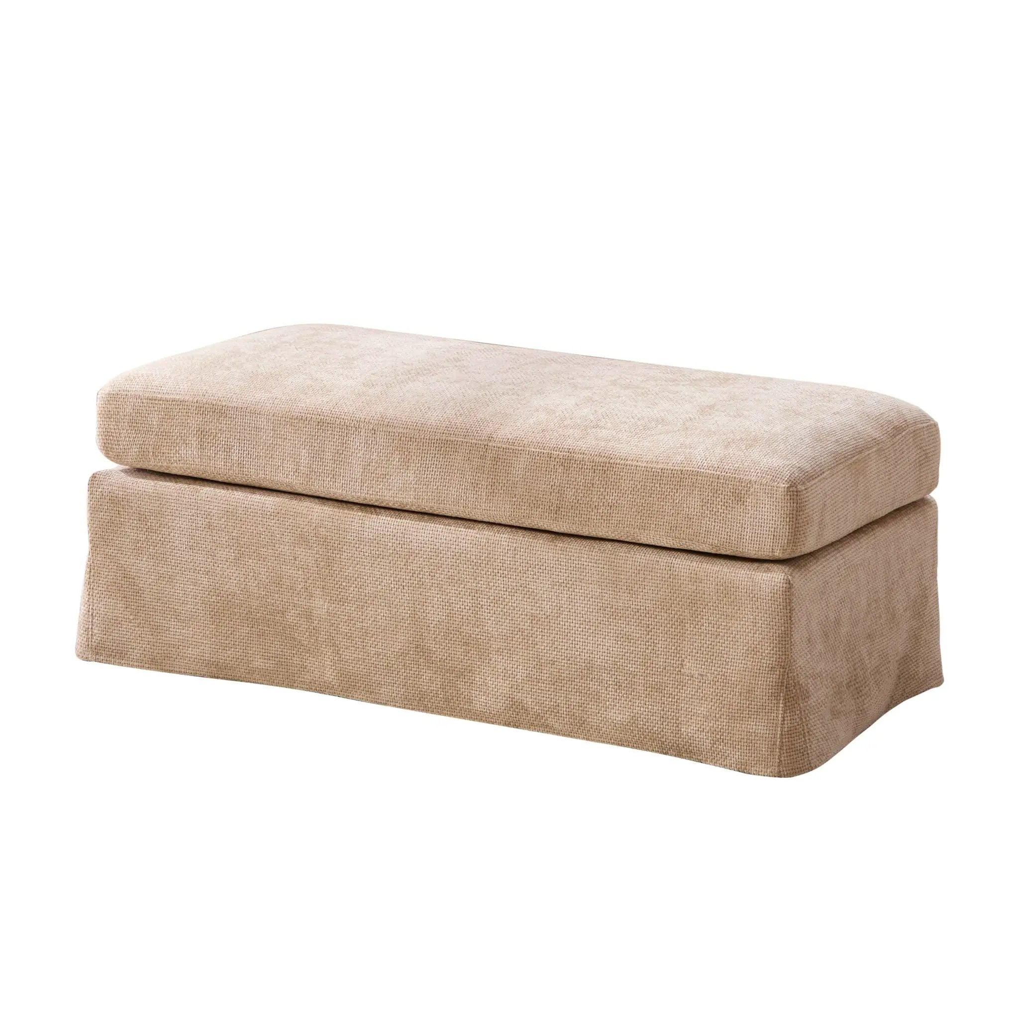 Ottoman Foot Stool With Metal Legs