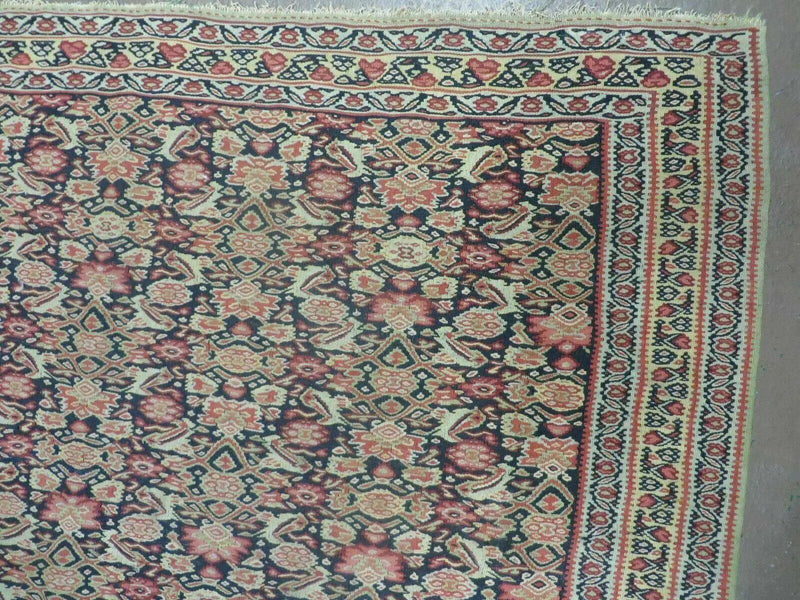 4' X7' Antique Handmade Turkish Wool Kilim Soumak Flat Weave Rug Tribal Organic by Jewel Rugs