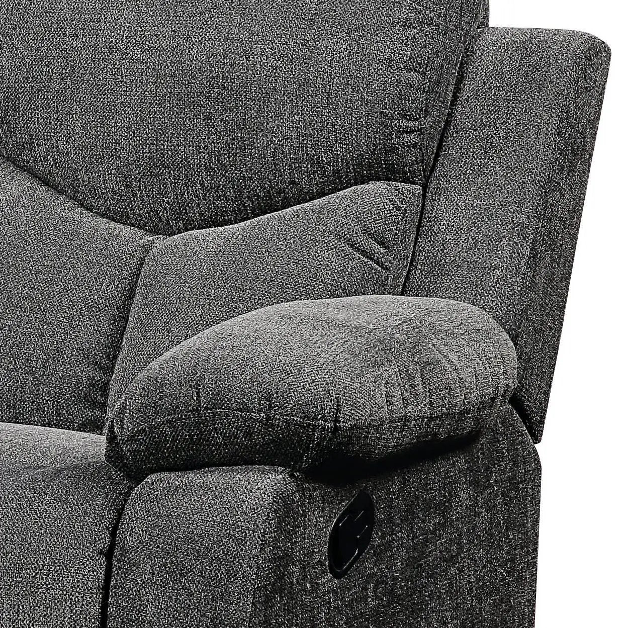 Kalen - Chenille Sofa With Drop Down Table - Gray by Unique Piece Furniture