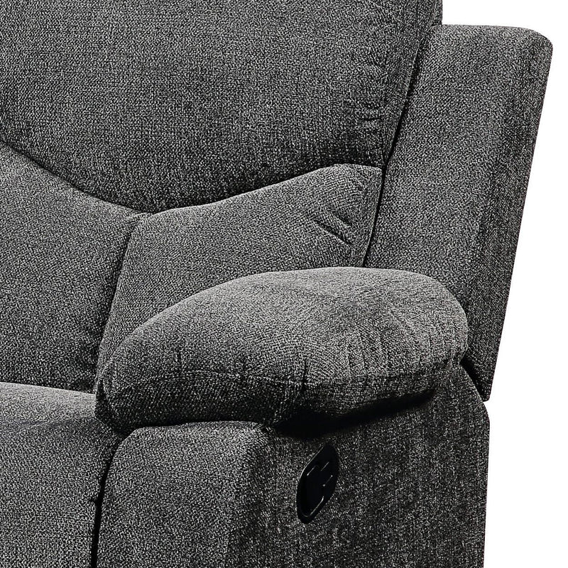Kalen Chenille Reclining Sofa with Drop Down Table - Gray, photo 2 of 4