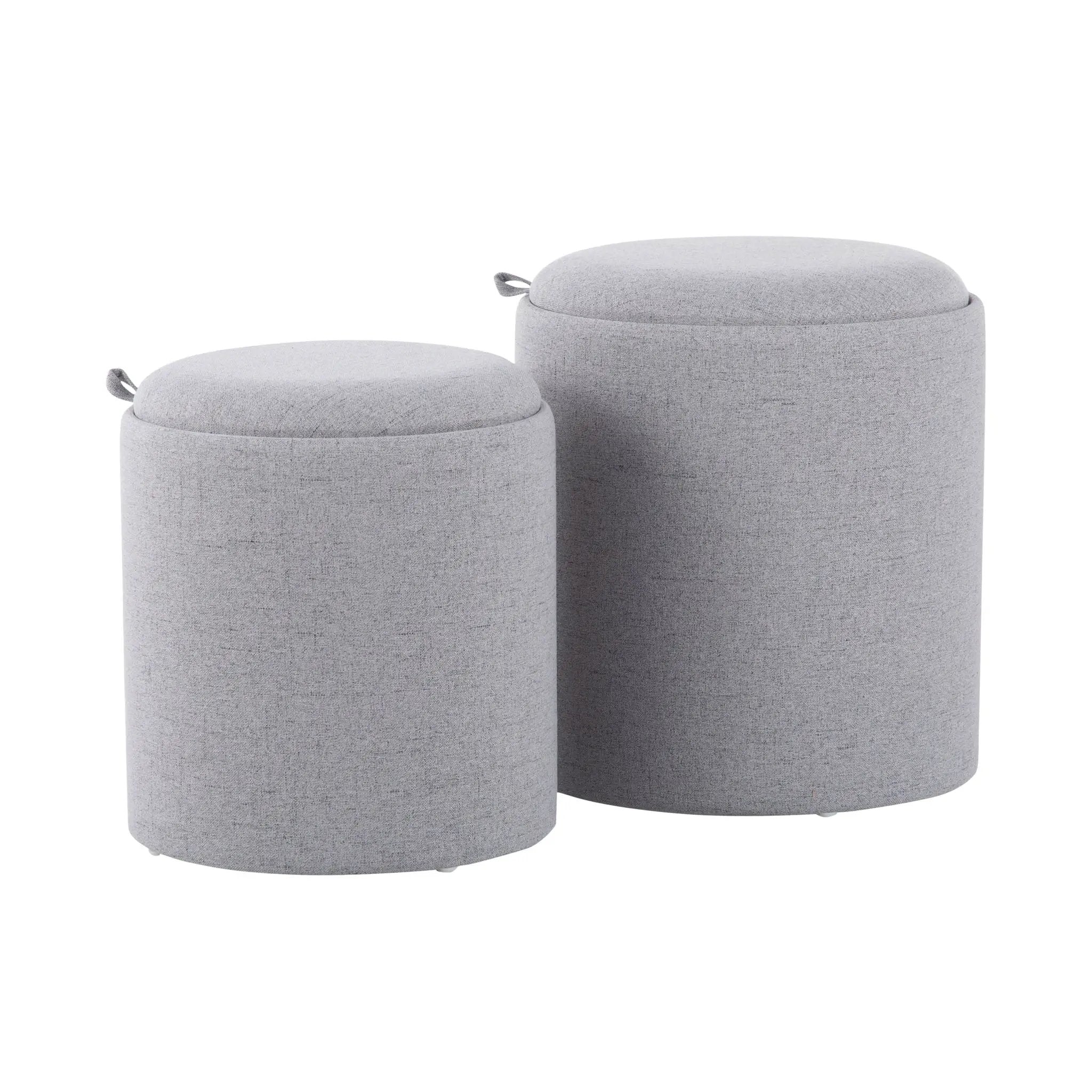 Tray - Contemporary Nesting Ottoman Set by Unique Piece Furniture
