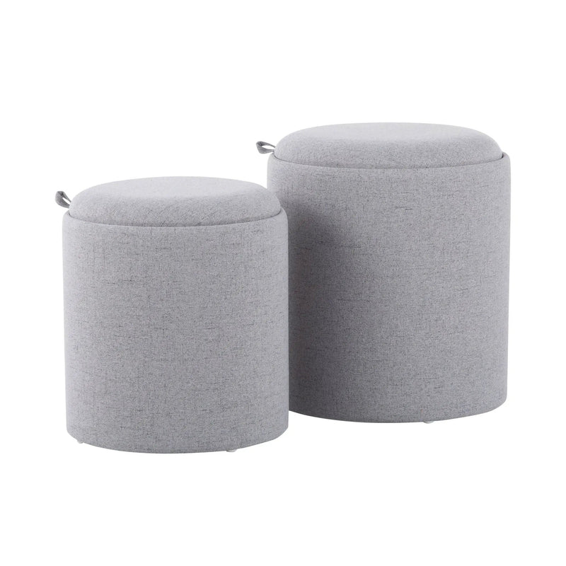 Tray - Contemporary Nesting Ottoman Set by Unique Piece Furniture