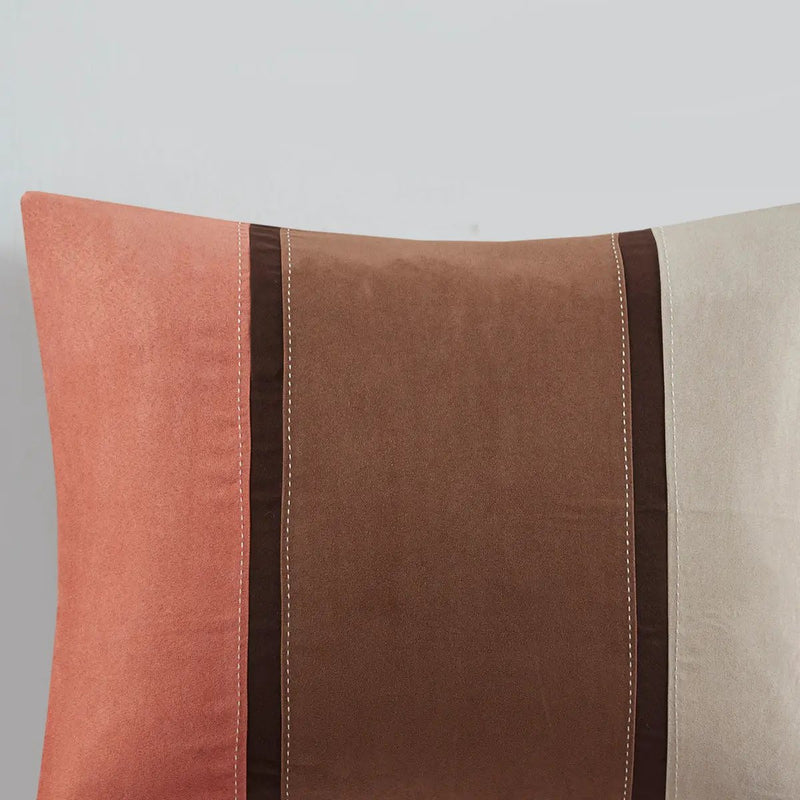 7 Piece Faux Suede Comforter Set - Coral King by HouseOfZazla