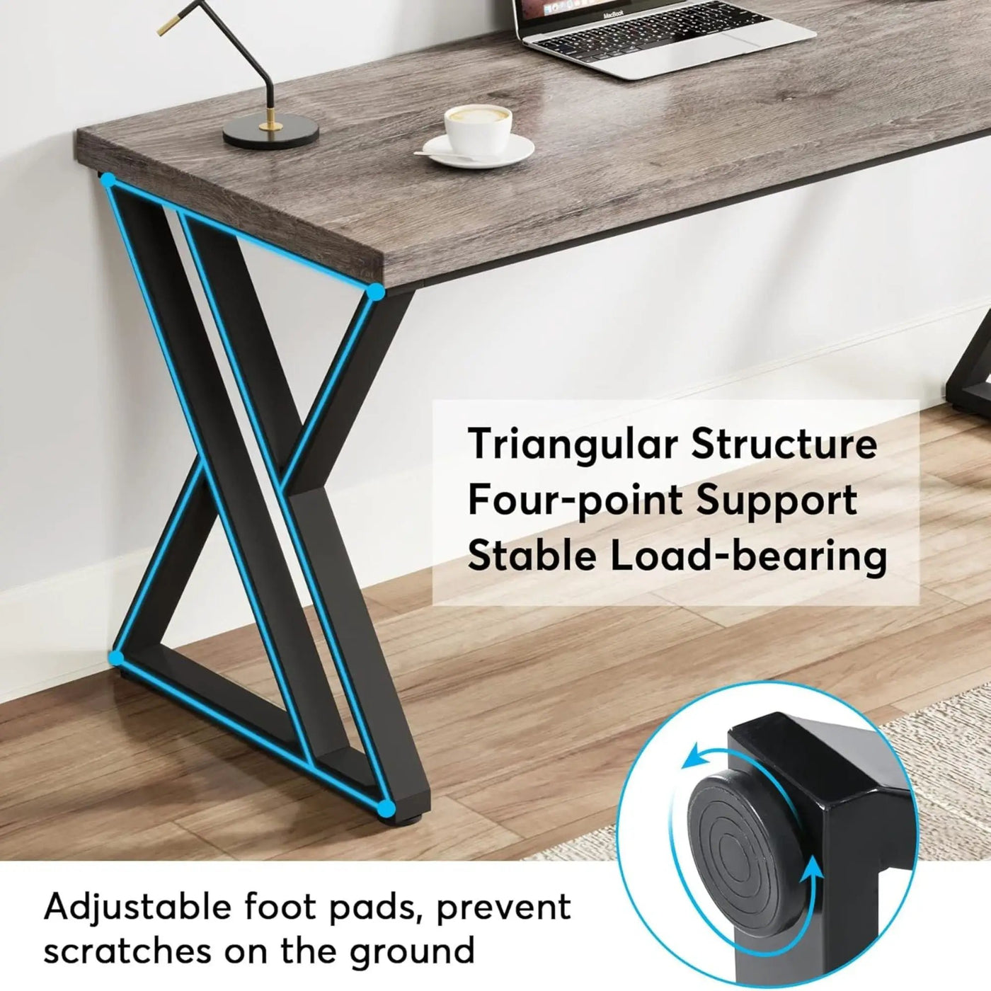 Writing Desk With Z-Shaped Legs by HouseOfZazla