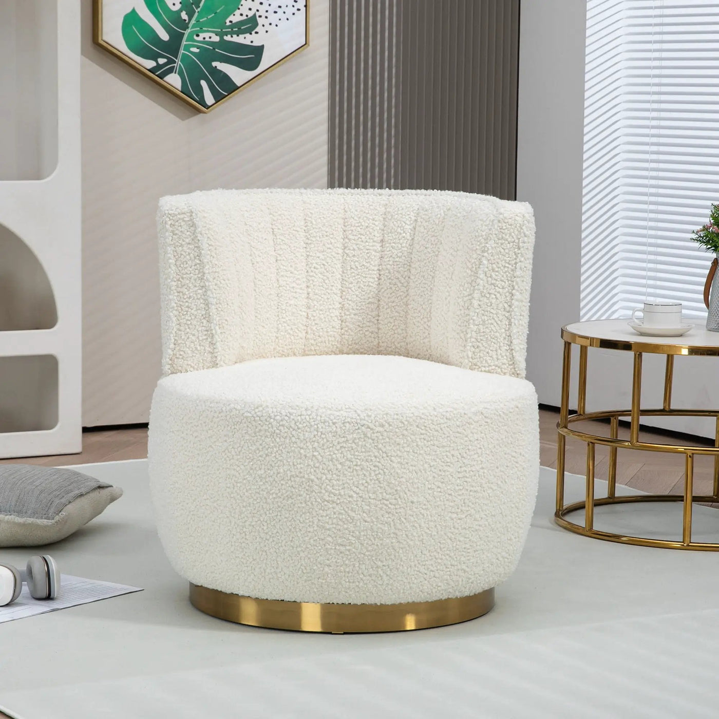 360 Degree Swivel Cuddle Barrel Accent Sofa Chair by HouseOfZazla