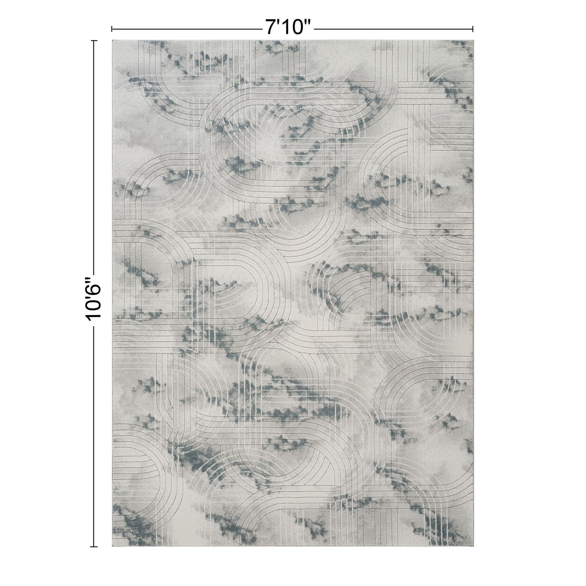 Geometric 3D Effect Area Rug with Ultra-Soft Durable Fibers - Gray, photo 4 of 8