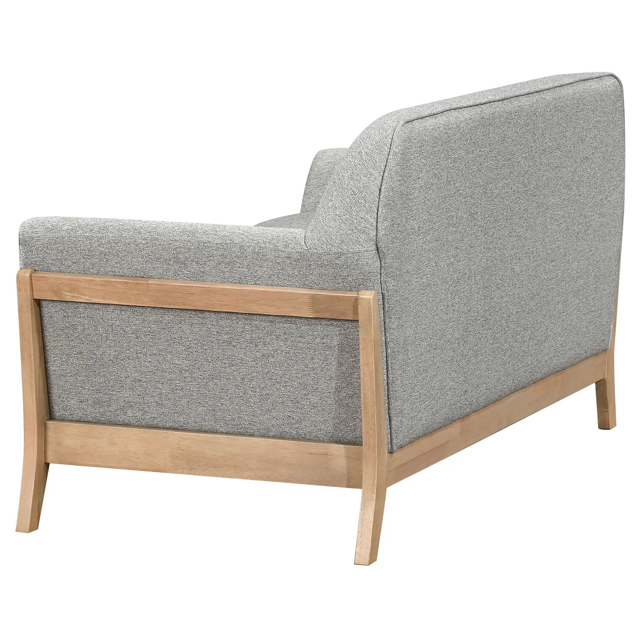 Vaughn Fabric Upholstered Flared Arm Loveseat Grey by Unique Piece Furniture