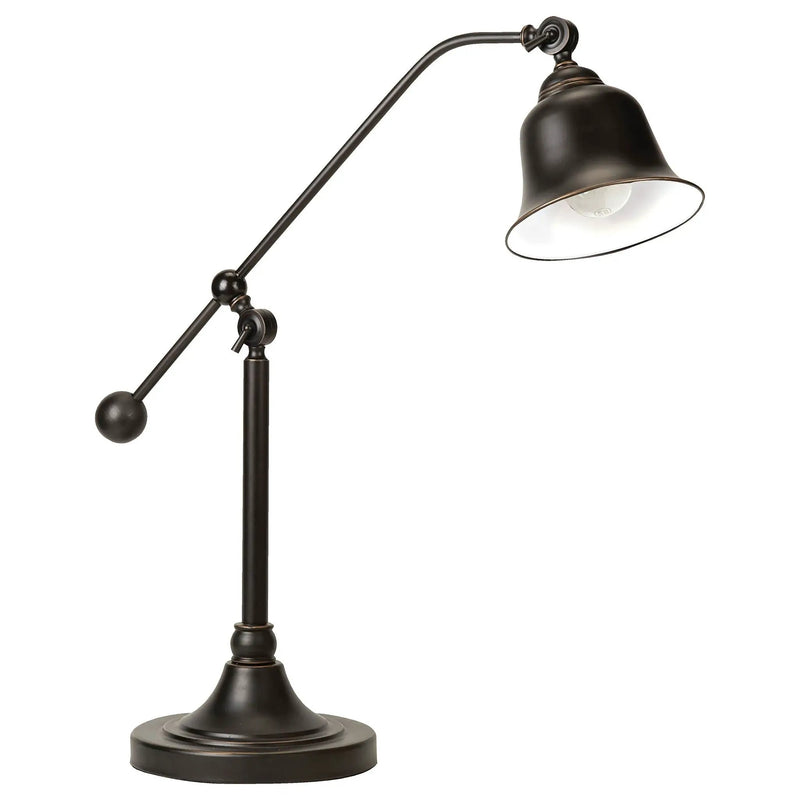 Eduardo 25-inch Bell Down Bridge Table Lamp Dark Bronze by Unique Piece Furniture