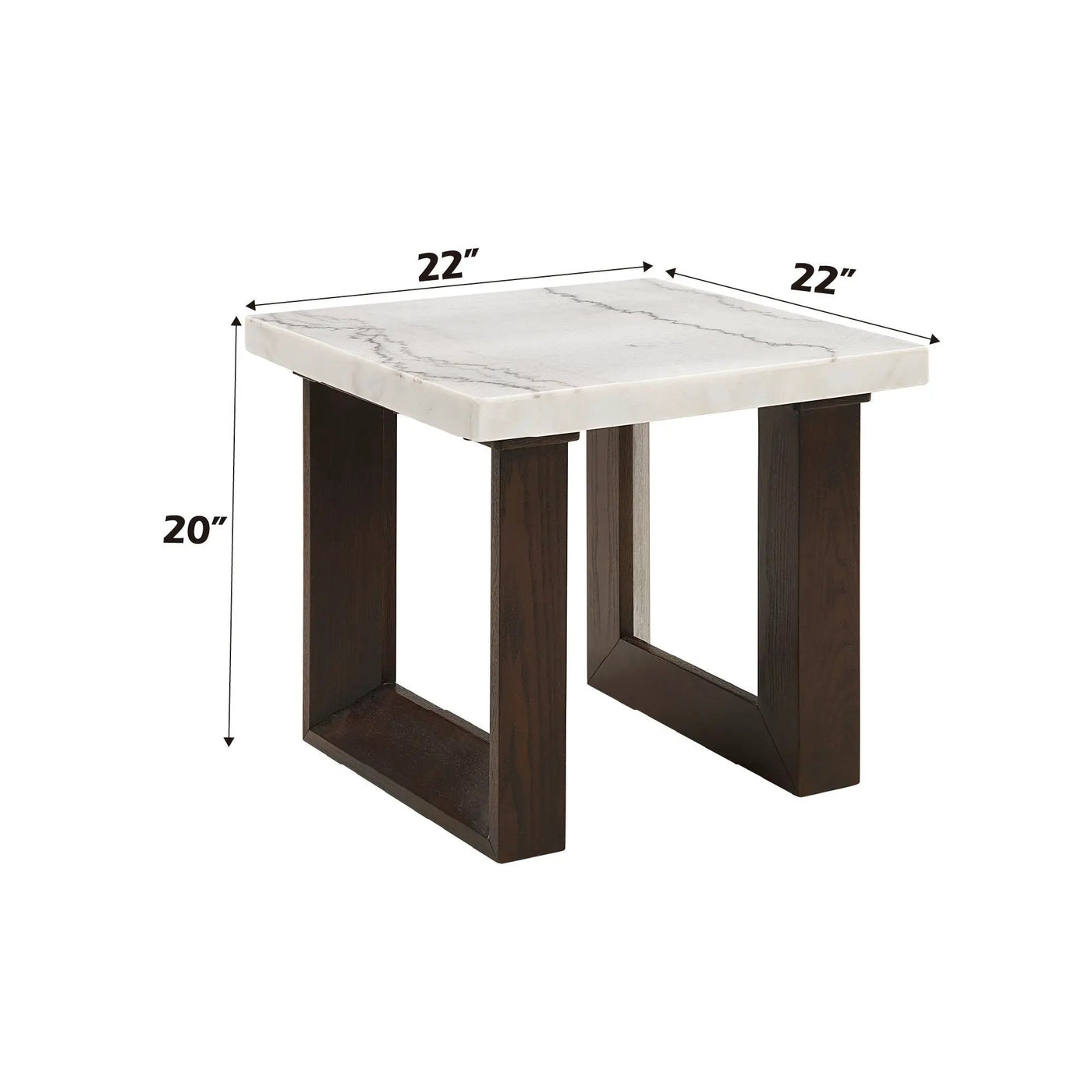 Edwyn Natural Marble Top End Table by HouseOfZazla