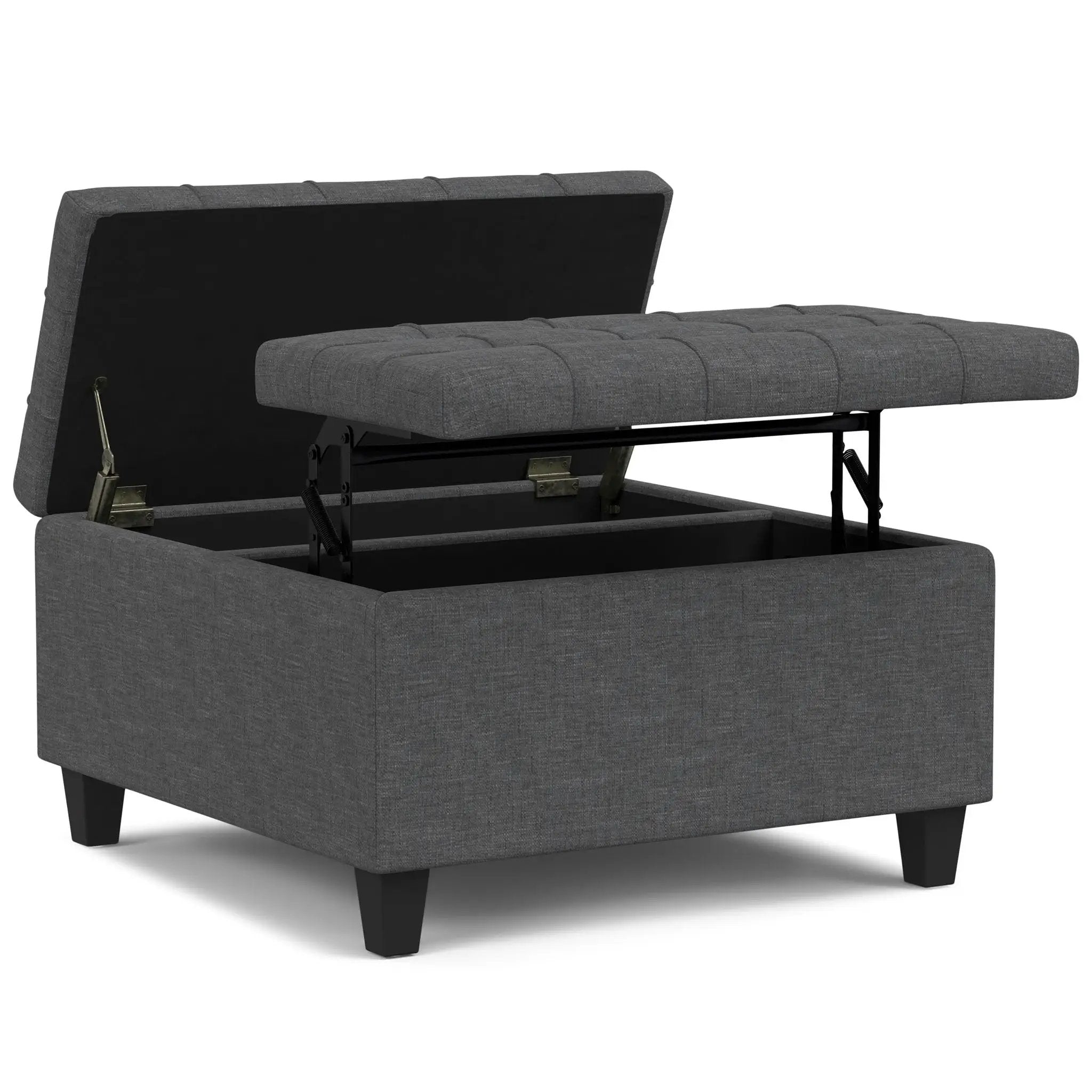 Harrison - Upholstered Coffee Table Storage Ottoman by HouseOfZazla