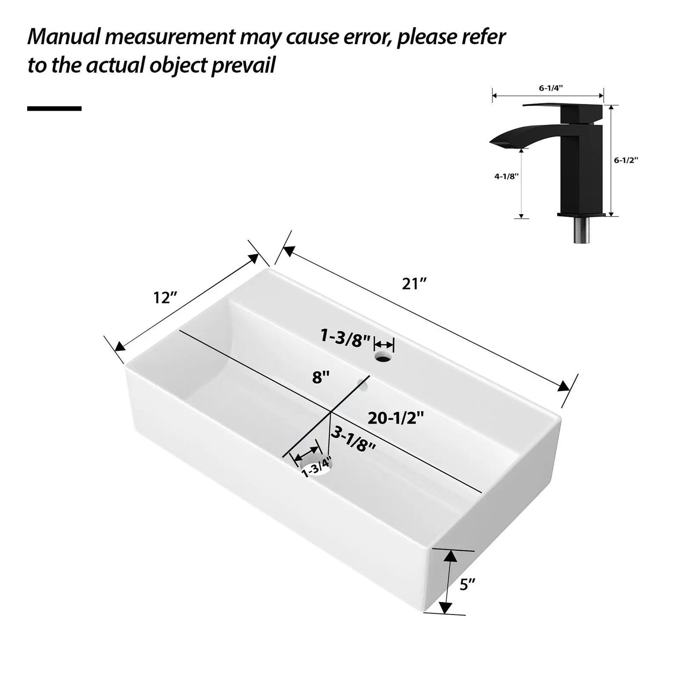 Wall Mounted Rectangular Bathroom Sink With Towel Bar by HouseOfZazla