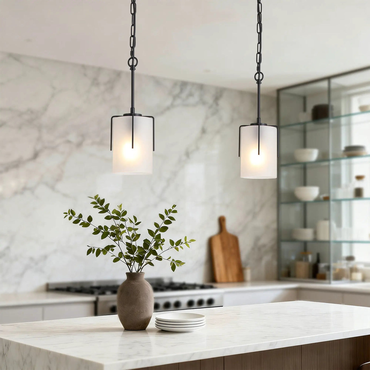 Adjustable Cylindrical Pendant Light by Unique Piece Furniture