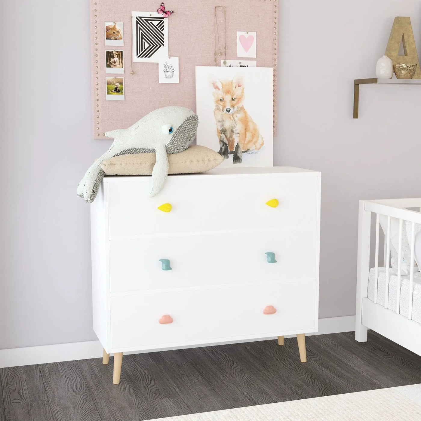 3 Drawer Dresser Storage Cabinet With Anti-Tip Safety by HouseOfZazla