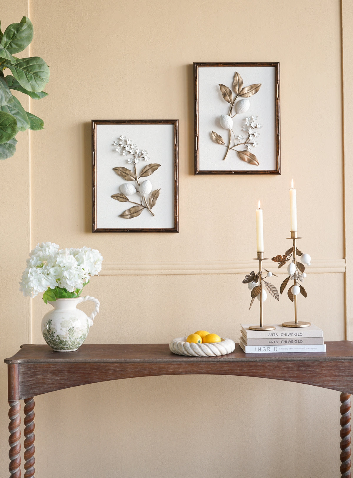 Set of 2 Distressed Brown Frame Decorative Accessories by HouseOfZazla