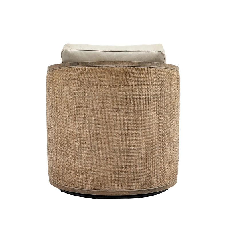 Barrel, Comfy Round Accent Sofa Chair With 360 Degree Swivel, Leisure Arm by HouseOfZazla