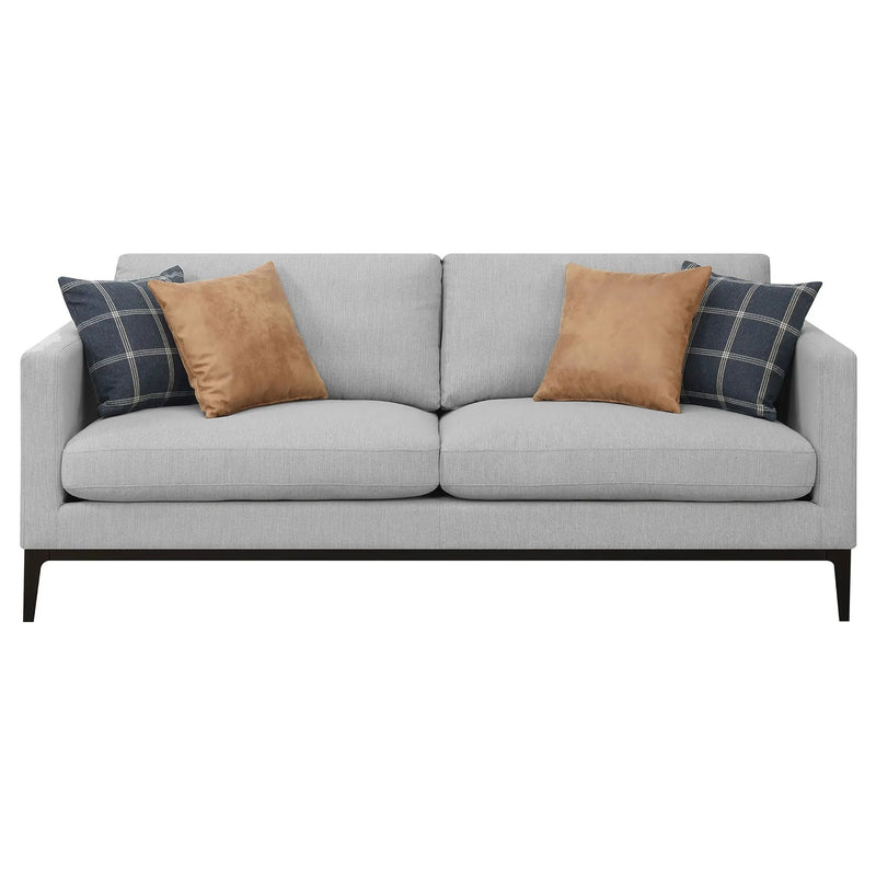 Apperson Upholstered Track Arm Sofa Light Grey by Unique Piece Furniture