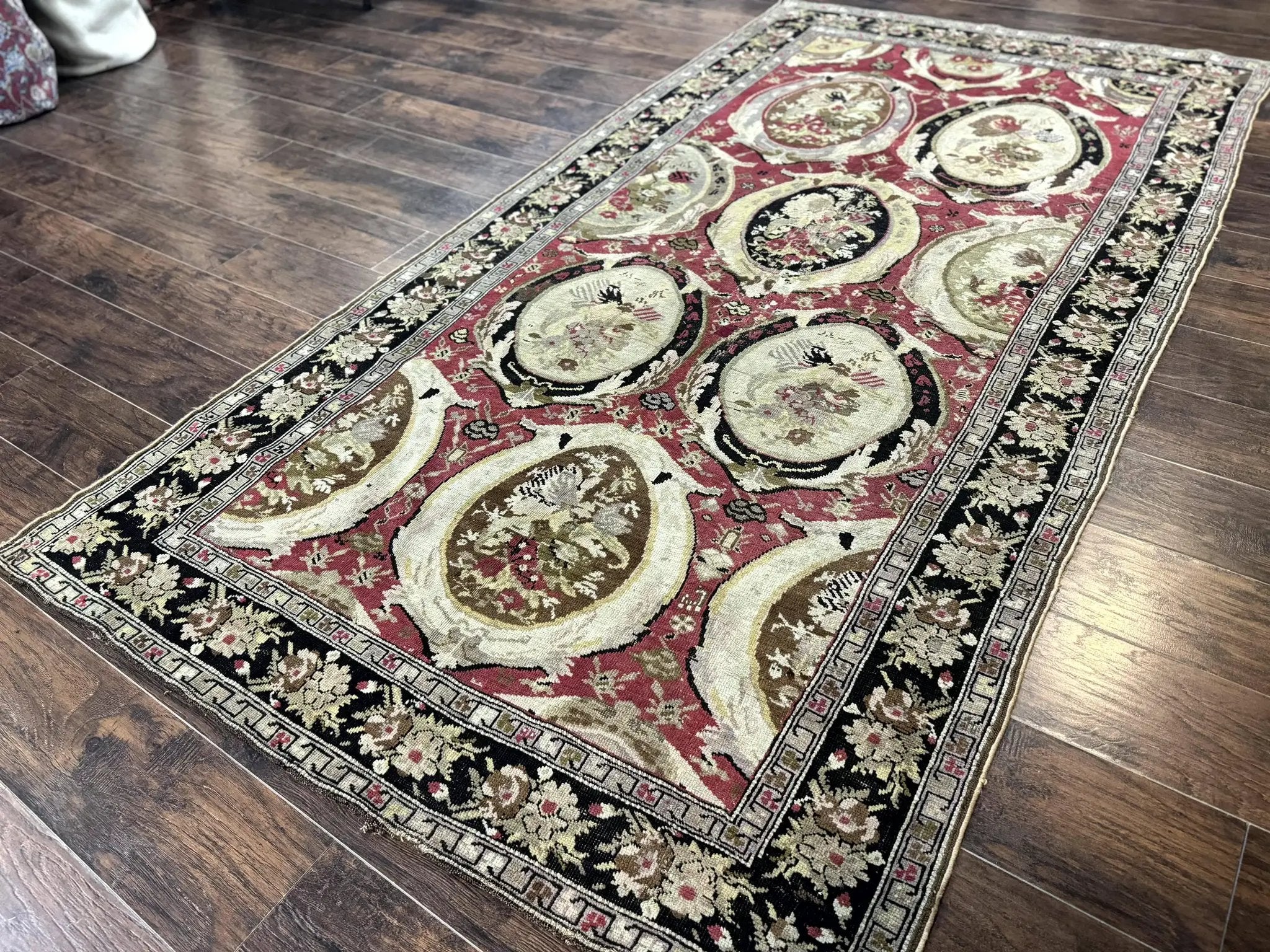 Antique Caucasian Karabakh Rug 5x10 by Jewel Rugs