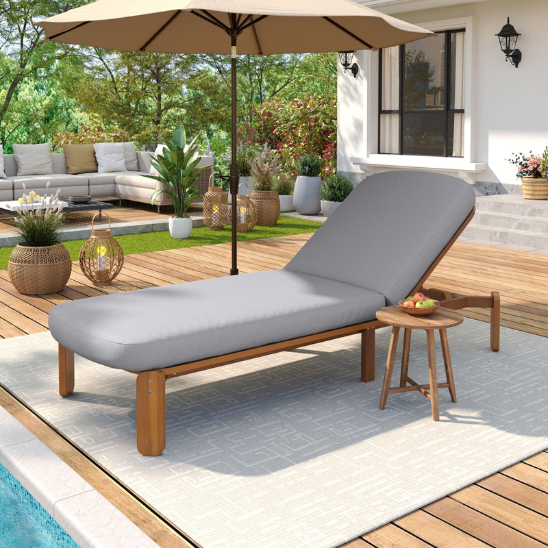 Outdoor Chaise Lounge With Adjustable Backrest by HouseOfZazla