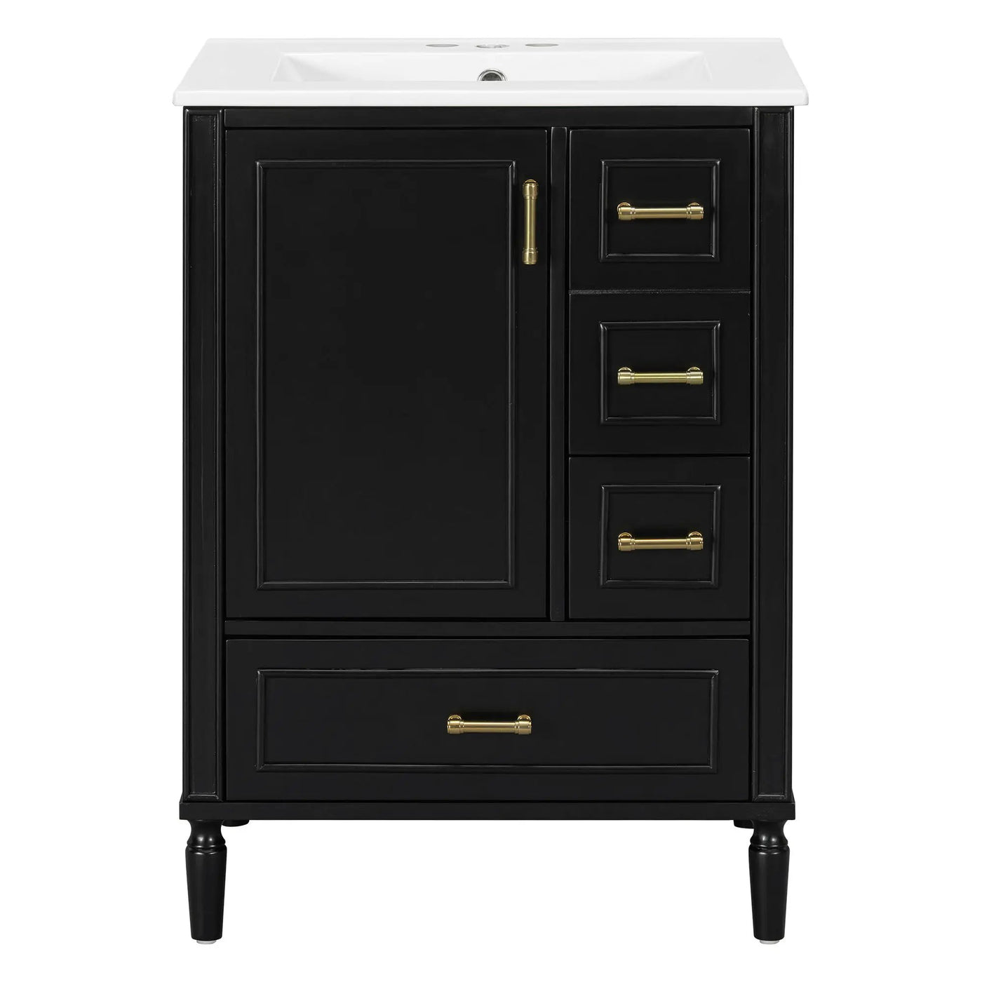 Traditional Bathroom Vanity Set With Soft Close Doors by HouseOfZazla