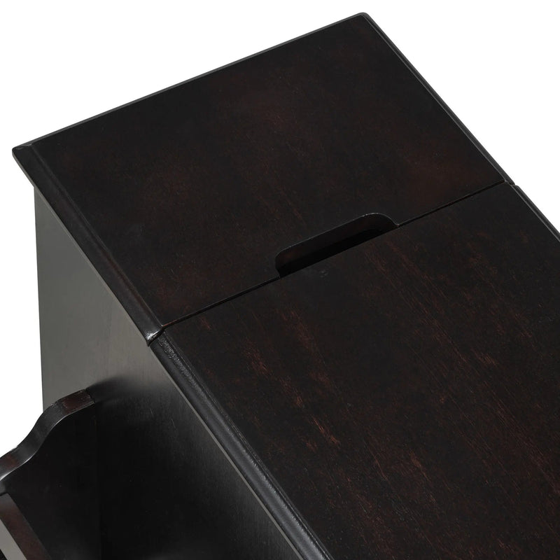 Vintage Flip Top Side Table With USB Ports by HouseOfZazla