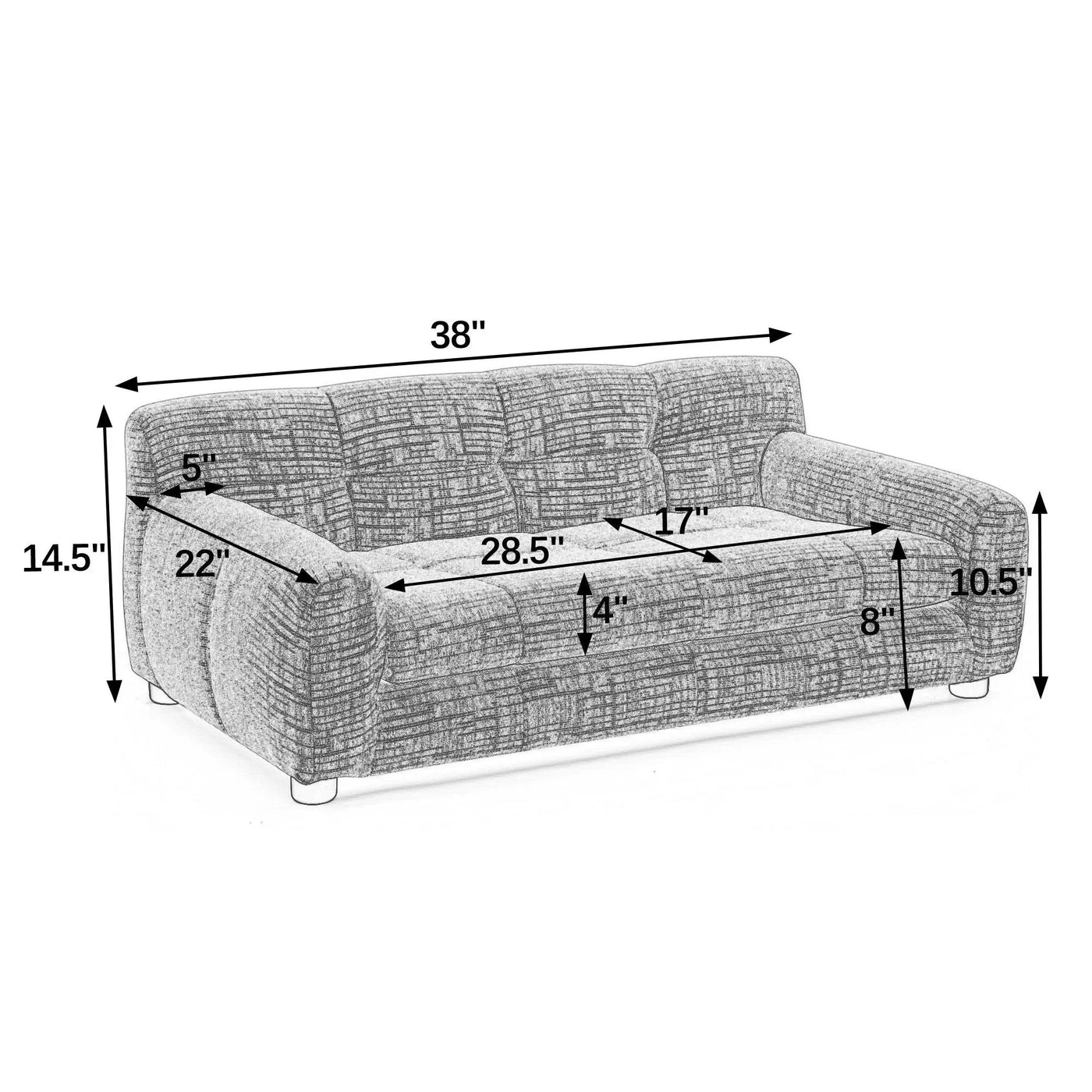 Modern Pet Sofa With Backrest And Armrests by HouseOfZazla