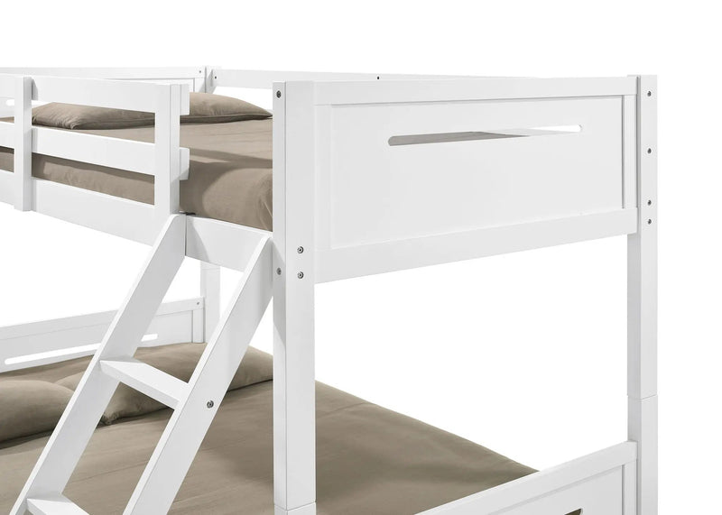 Littleton Wood Twin Over Full Bunk Bed White by Unique Piece Furniture
