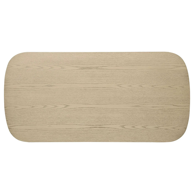 Kailani Coastal Rectangular Cocktail Coffee Table Beige Oak by Unique Piece Furniture