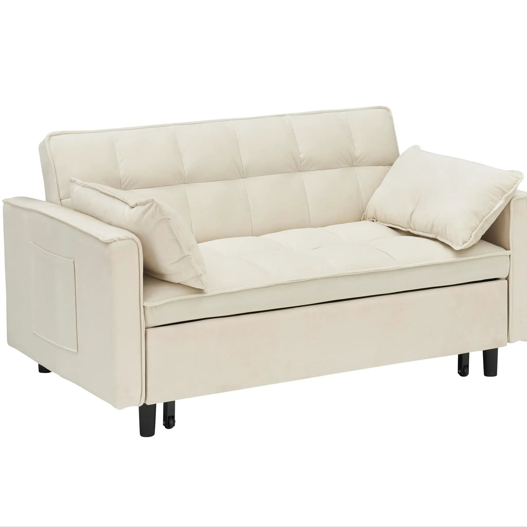 Sofa Bed With Pockets, 3 In 1 Convertible For Living Room by Unique Piece Furniture