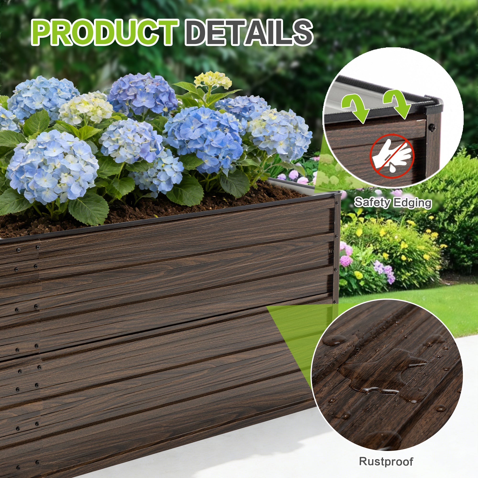 74.6"x35.4"x25" Raised Garden Bed Kit by HouseOfZazla