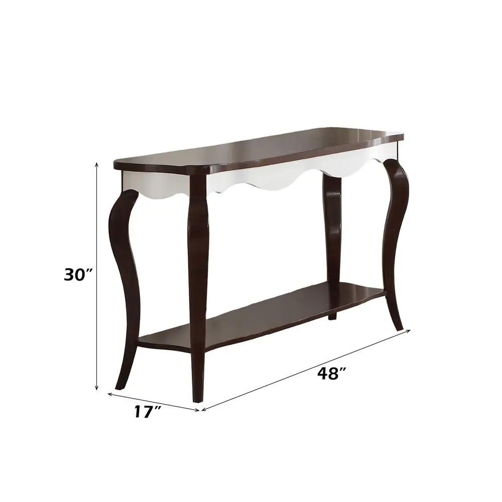 Mathias - Sofa Table - White & Walnut by Unique Piece Furniture