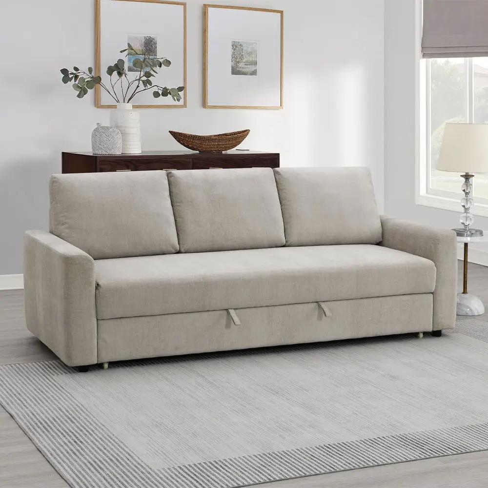 Leira - Sofa With Sleeper - Beige Linen by Unique Piece Furniture
