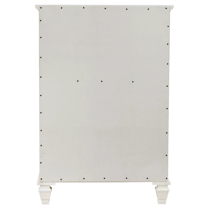 Sandy Beach 5-drawer Bedroom Chest Cream White by Unique Piece Furniture