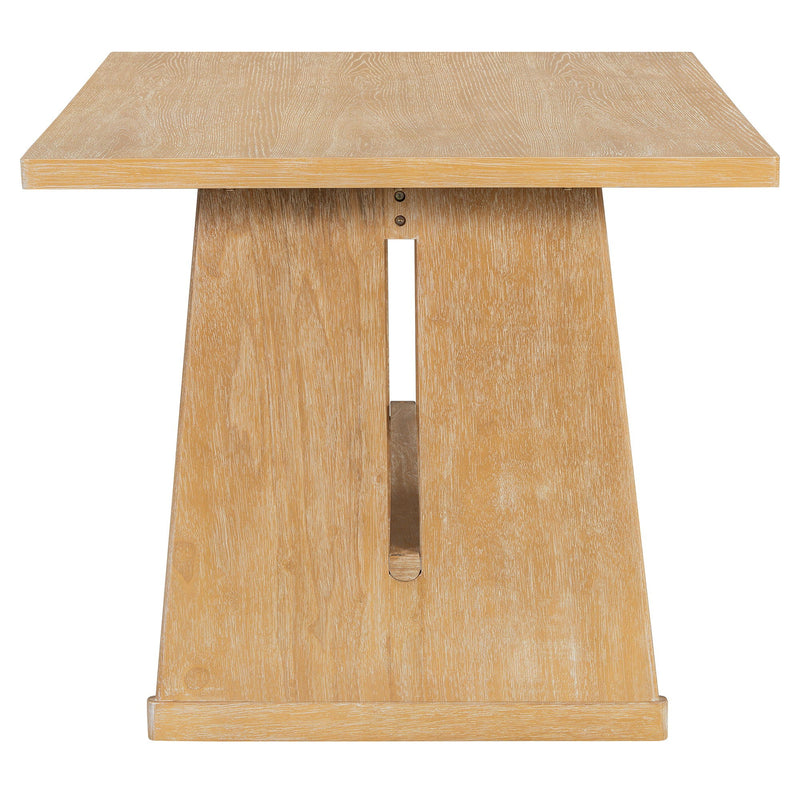 Dining Set With Rectangular Table, 4 Upholstered Chairs & 1 Padded Bench