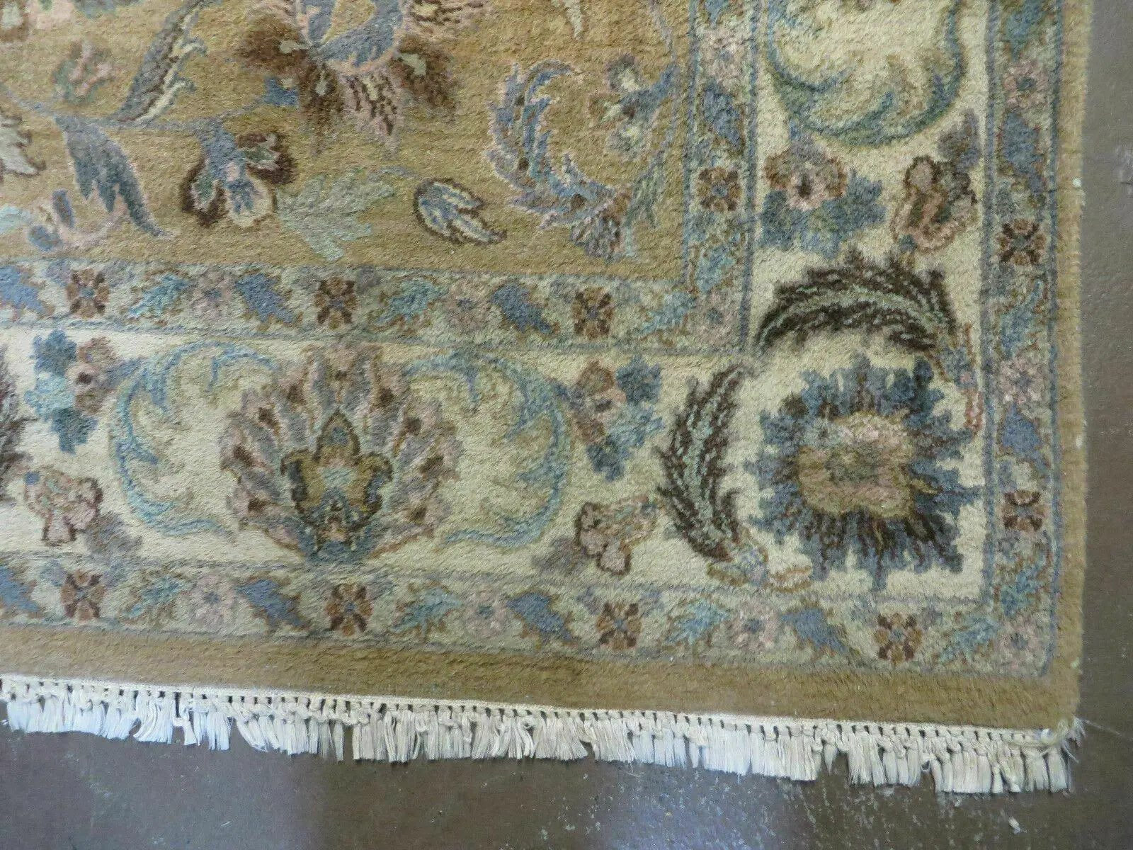 5' 6" X 9' Vintage Handmade Jaipur Indian Floral Oriental Wool Rug Veg Dyes by Jewel Rugs