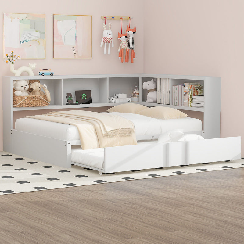 Daybed With Trundle, Storage Cabinets And USB Ports by HouseOfZazla