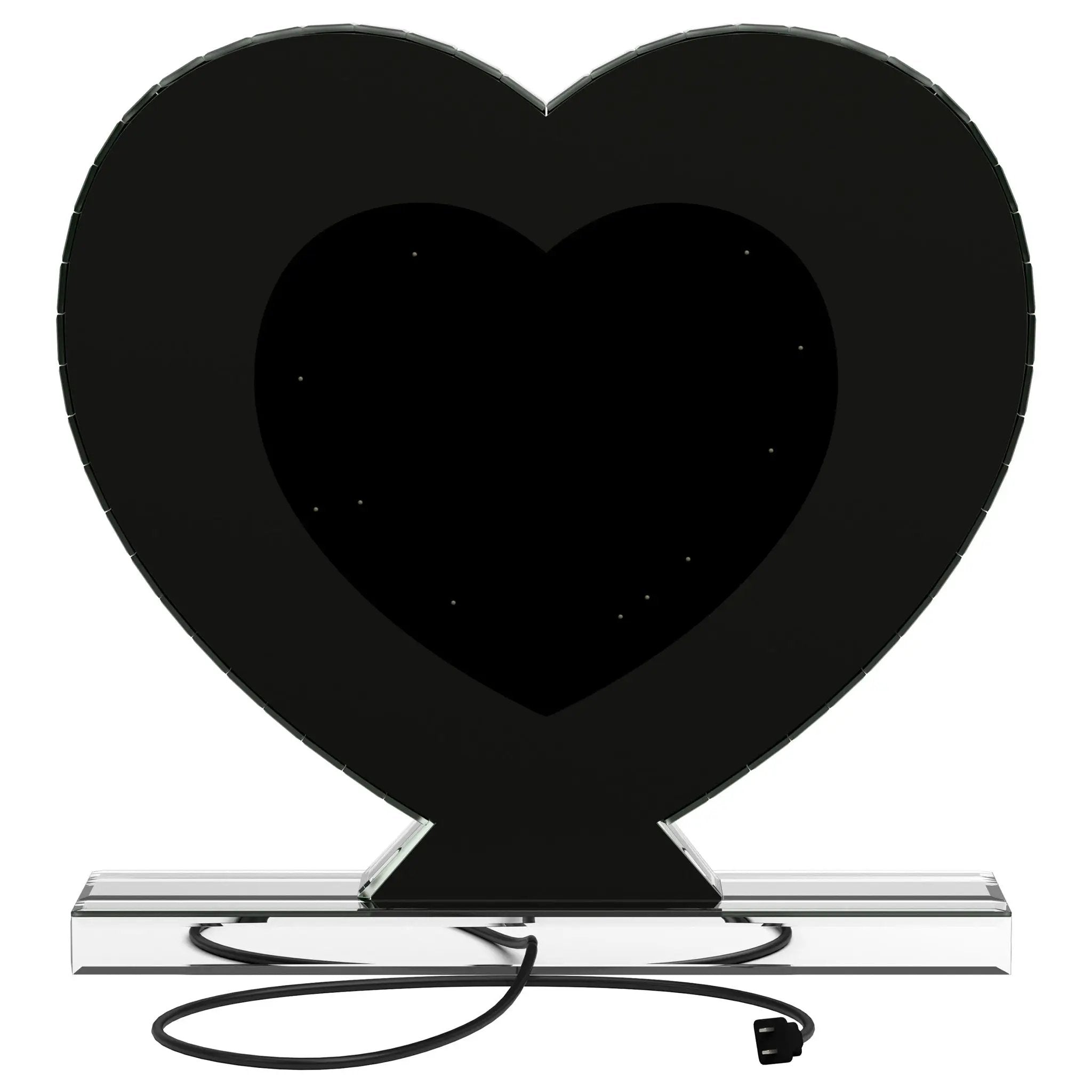 Euston Heart Shaped Vanity Mirror Silver by Unique Piece Furniture
