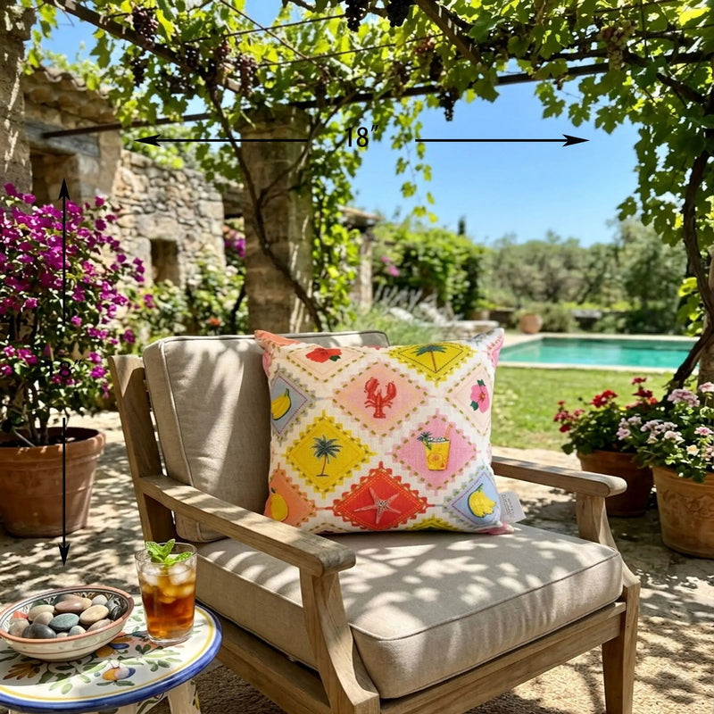 Outdoor Pillows, Weather Resistant (Set of 2) - Multi by HouseOfZazla