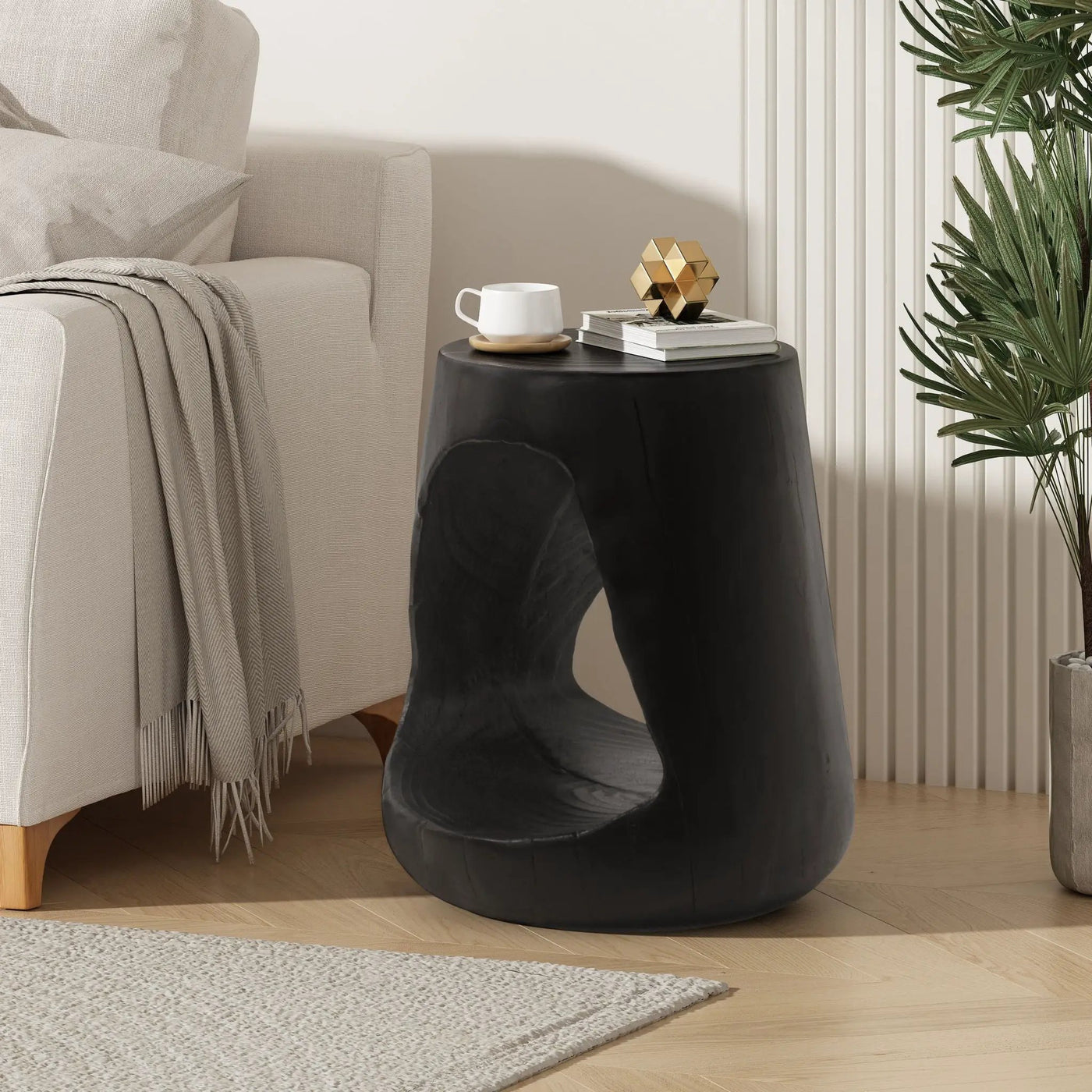 Hollow Side Table, Durable and Weather Resistant by HouseOfZazla