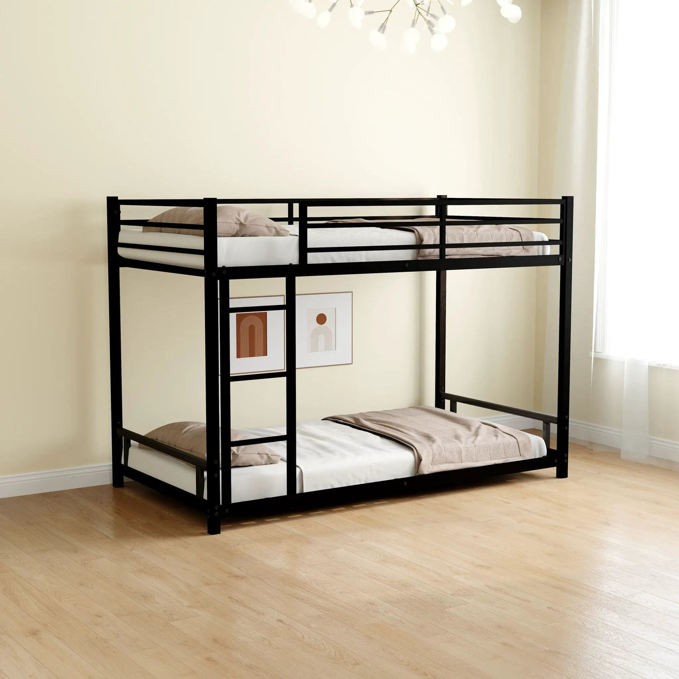 Bunk Bed With Noise Reduction And Safety Guardrail by HouseOfZazla