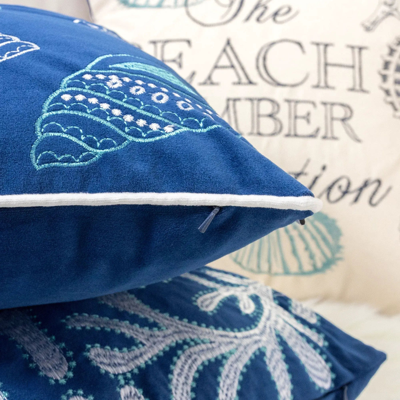 Seashells Pillow Cover by HouseOfZazla