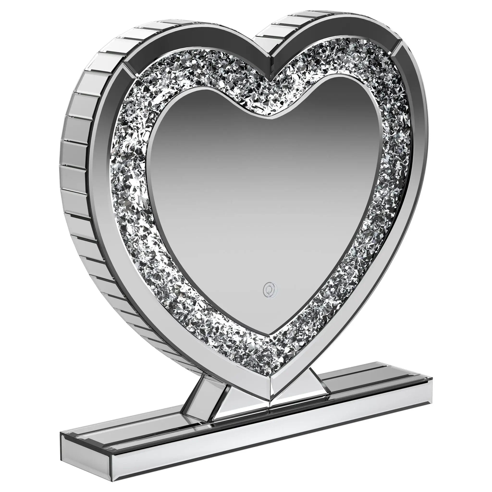 Euston Heart Shaped Vanity Mirror Silver by Unique Piece Furniture