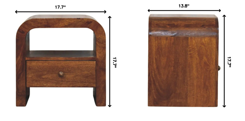 Darcy - Nightstand With Drawer And Open Shelf - Brown by HouseOfZazla