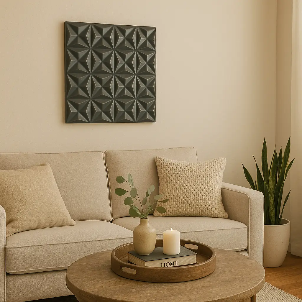 Black Square Modern Wall Art by HouseOfZazla