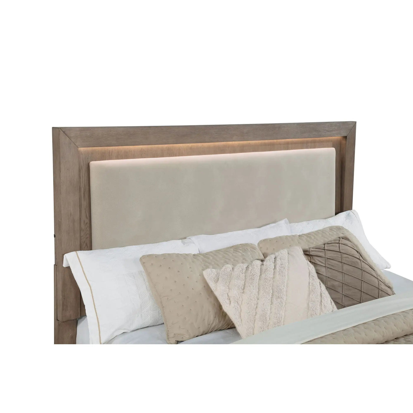 Gibbons - LED Storage Bed With Upholstered Headboard by HouseOfZazla