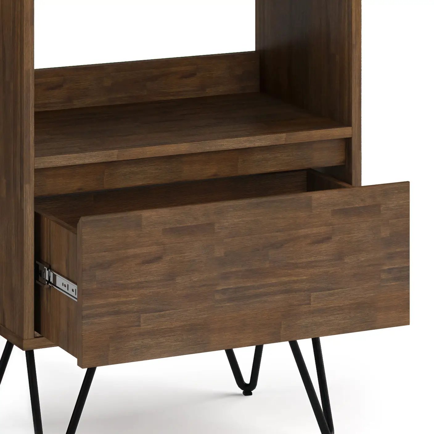 Chase - Tall Bookcase - Rustic Natural Aged Brown by Unique Piece Furniture
