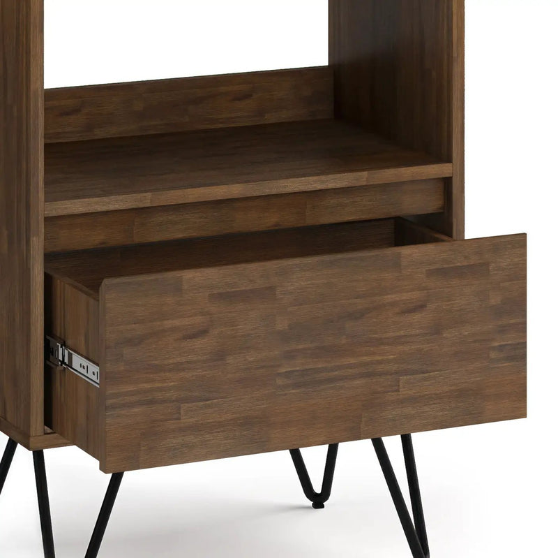 Chase - Tall Bookcase - Rustic Natural Aged Brown by Unique Piece Furniture
