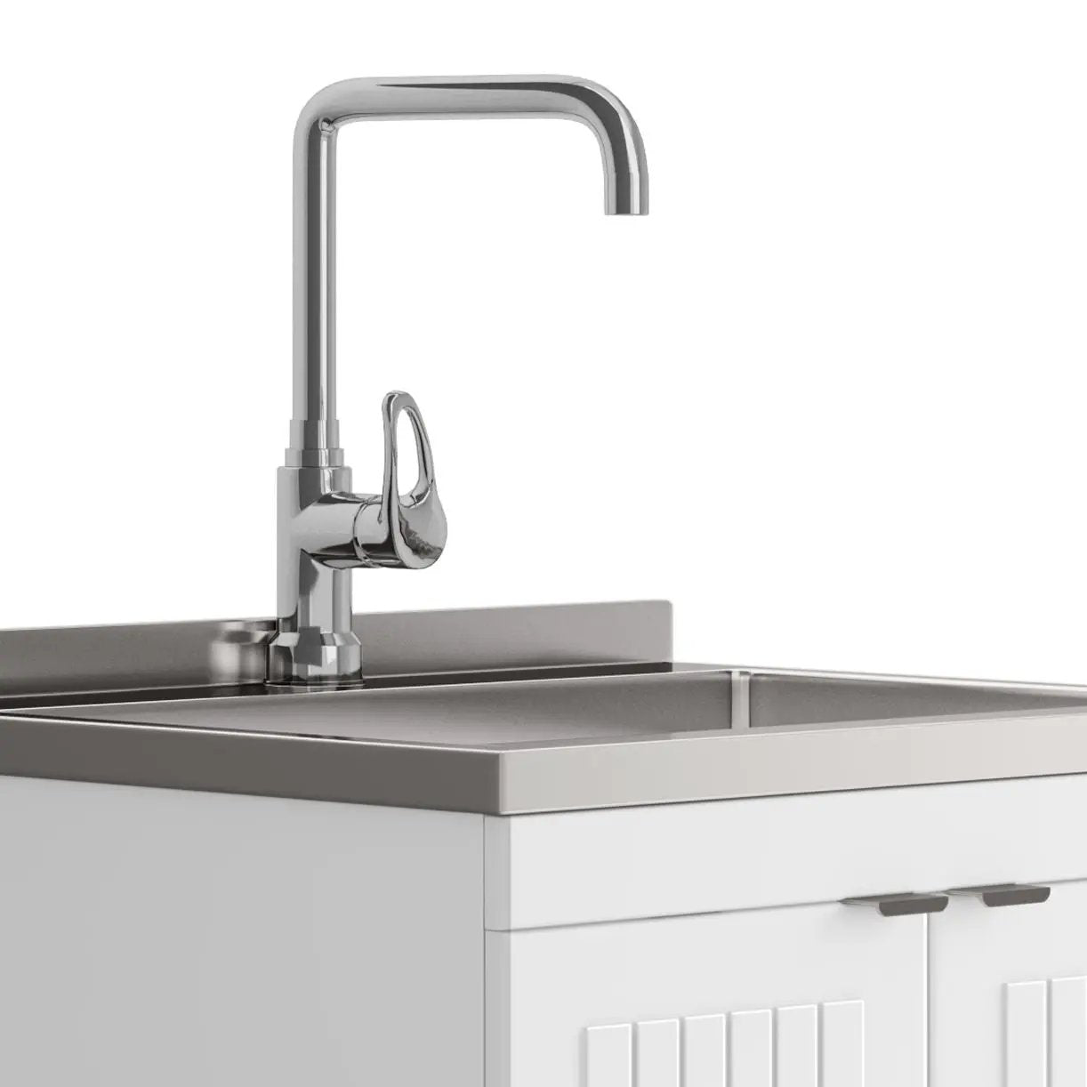 Murphy - Laundry Cabinet & Faucet And Stainless Steel Sink by Unique Piece Furniture
