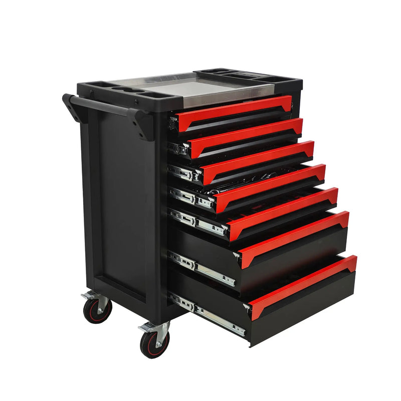 7 Drawer SPCC Rolling Tool Chest with 258-Piece Complete Tool Set by HouseOfZazla