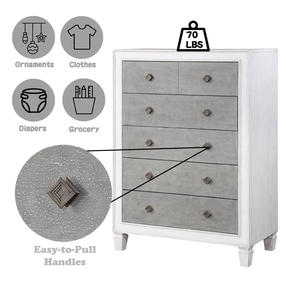 Katia - Chest - Rustic Gray & Weathered White by Unique Piece Furniture